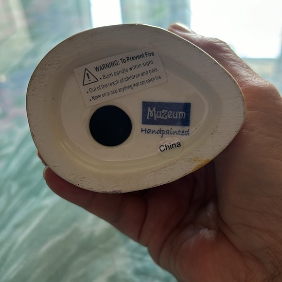 Muzeum Abstract Hand Painted Candle Holder 7 3/4” - Picture 6 of 8